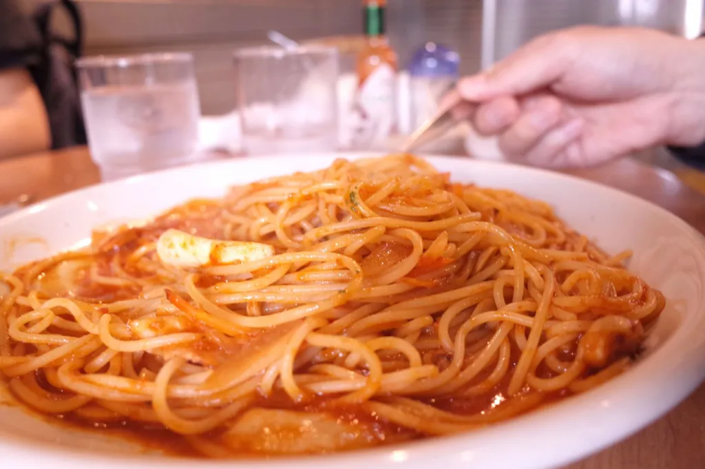 Sicilian's Tomato Boiled Spaghetti in Nagoya. 