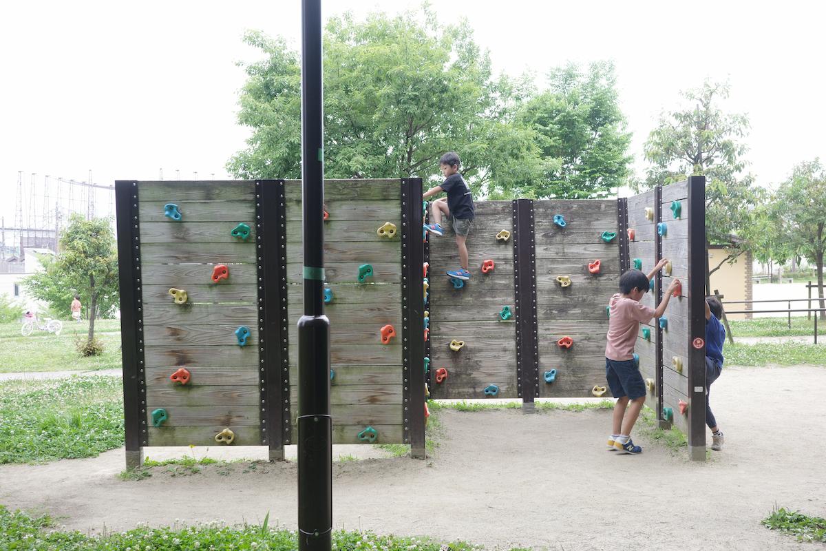 Children who do bouldering.