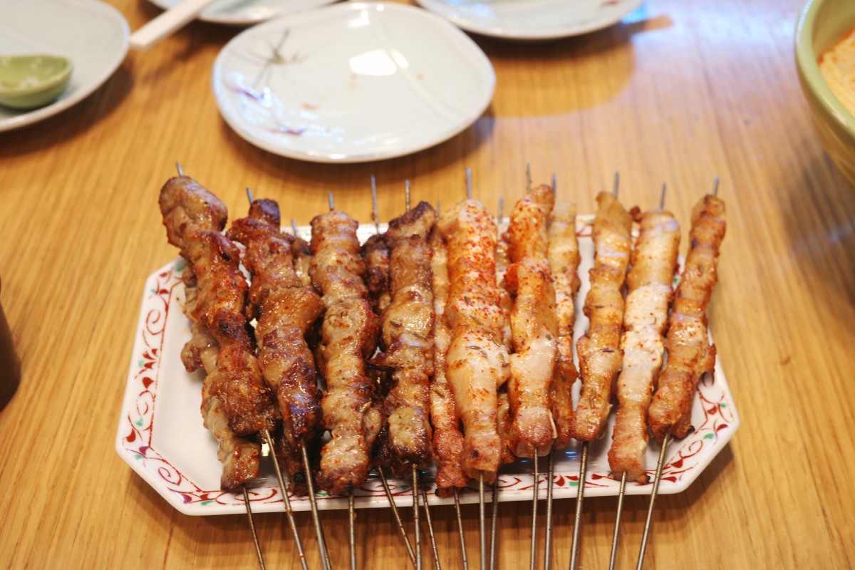 Authentic lamb skewers at Zhang Chuang Malatang.