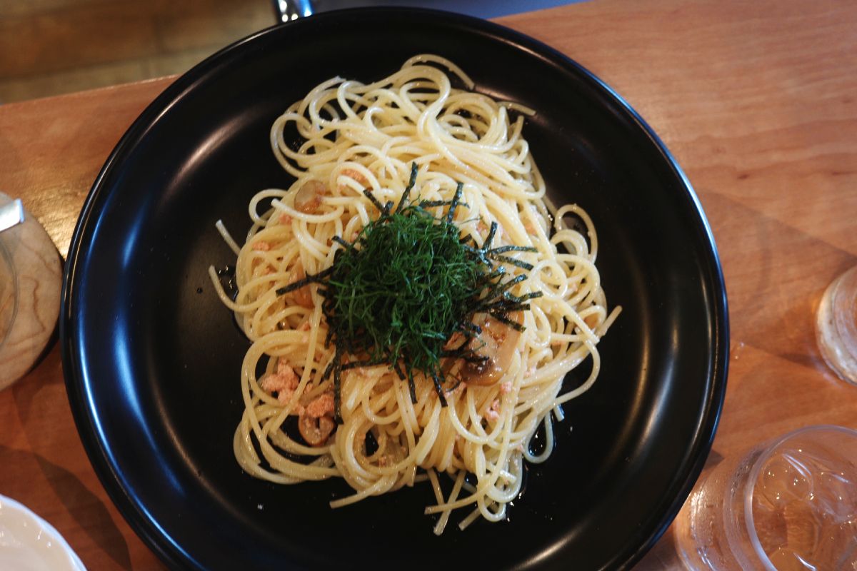 Tarako Spaghetti with Shiso at Sicilian – A Nagoya Food Sensation.