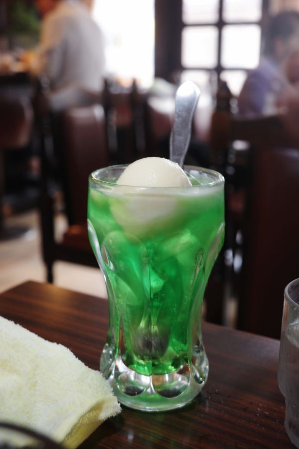 Cream soda at coffee shop Fuji in Nagoya.