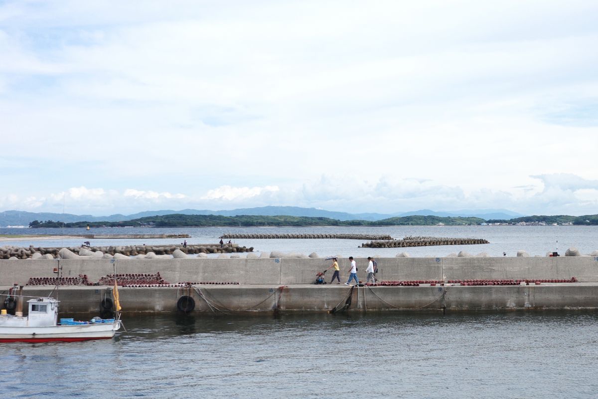 People Enjoying Fishing at Himakajima Port.