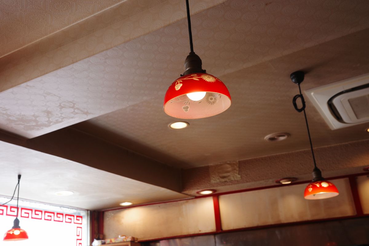 Ceiling at Kameikaku Chinese Eatery in Nagoya.