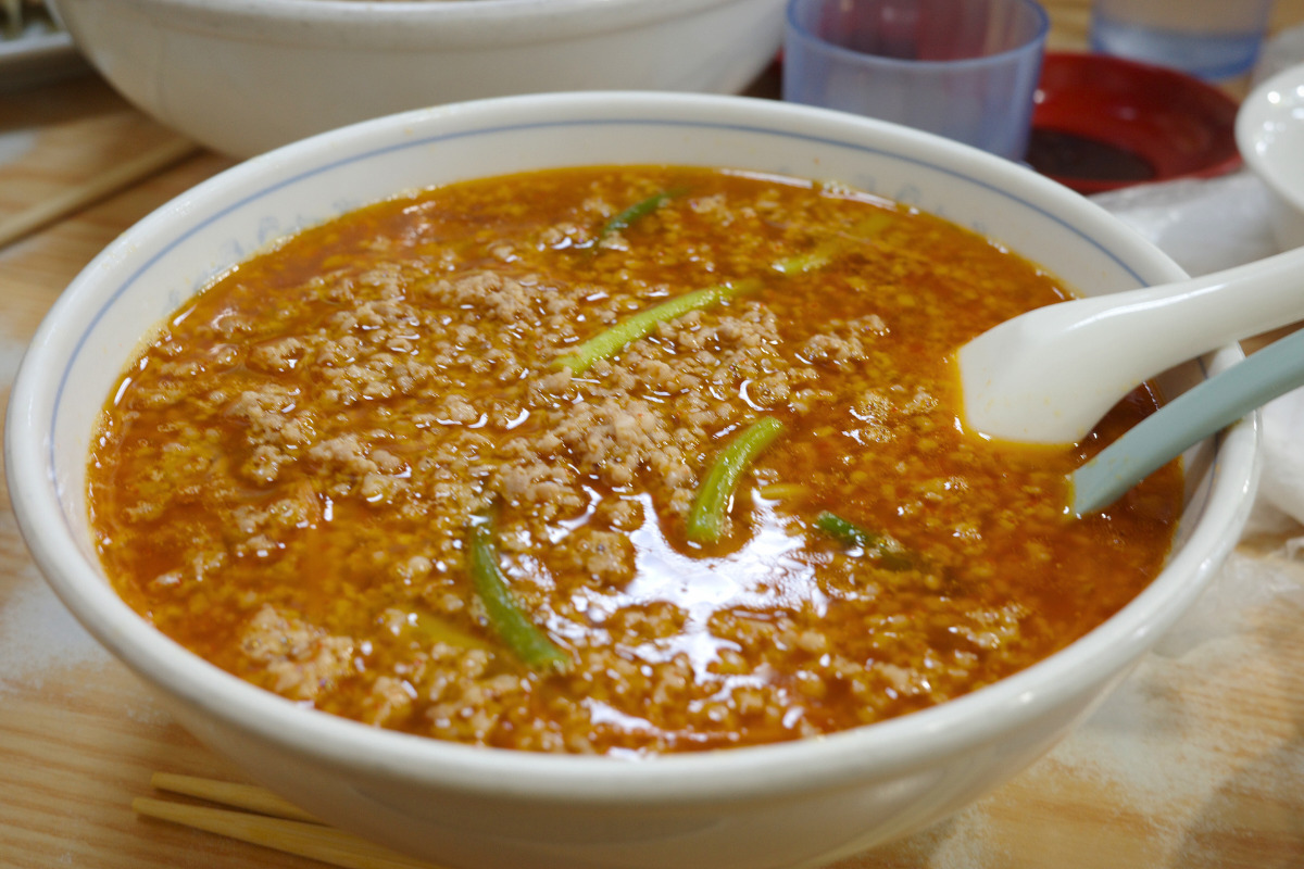 Irresistible Taiwan Ramen being served at Panda Ramen in Nagoya.